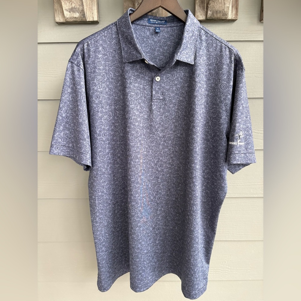 Peter Millar Crown Crafted Navy Polo Shirt Mens
Clock/Gauges Print Size XL